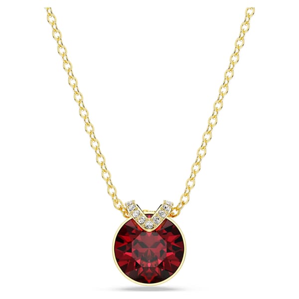 Swarovski smykke Bella V pendant Round cut, Red, Gold-tone plated - 5724287